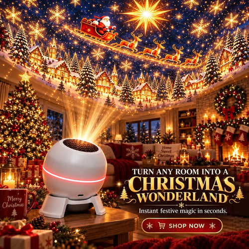 💫🎅 Turn Any Room Into a Christmas Wonderland – Holiday Projection Night Light