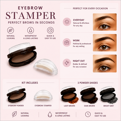 Velywhite Natural Brow Stamp Kit – Easy Eyebrow Makeup