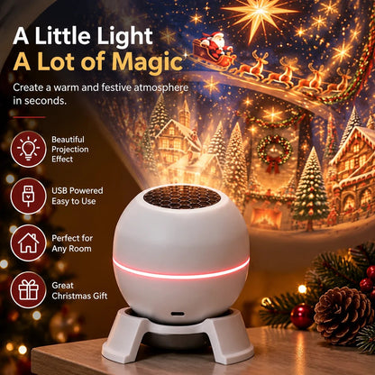 💫🎅 Turn Any Room Into a Christmas Wonderland – Holiday Projection Night Light