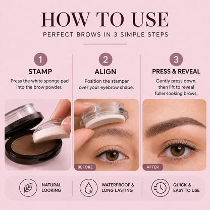 Velywhite Natural Brow Stamp Kit – Easy Eyebrow Makeup