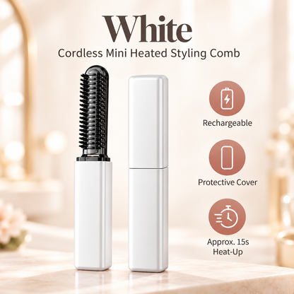 Cordless Mini Heated Styling Comb For Bangs & Touch-Ups